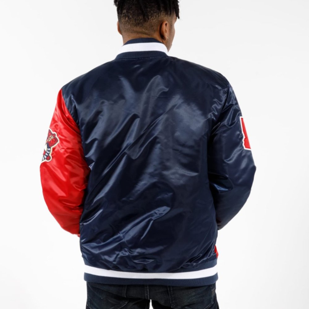 Starter Atlanta Braves MLB Satin Bomber Jacket Authentic Black Label - Picture 5 of 5